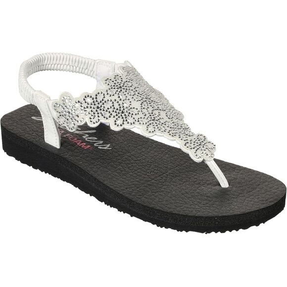 Cali from Sketchers Shoes - Cali from Sketchers / Yoga Foam Floral Lover Sandals / Sparkly Dressy Sandals